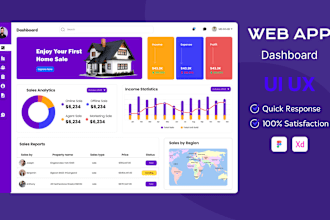 design UI UX for dashboards, web apps and admin panel