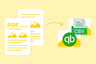 convert PDF bank statements to qbo, CSV for quickbooks online