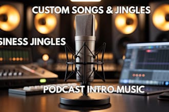 create a custom song, podcast intro music, or business jingle