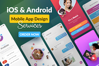 do mobile app UI design, ios and android, high quality