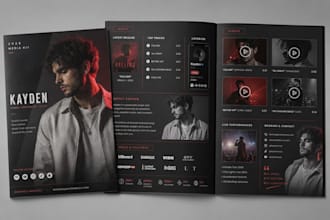 design music epk, press kit, media kit, 1 page music epk press kit