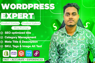 do professional woocommerce product upload and data entry