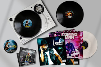 design modern cd cover for your music album cover art