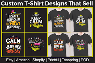 create custom graphic tshirt designs for etsy, merch and pod