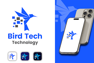 do creative high tech, crypto security and startup logo design
