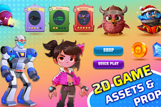 create premium 2d game art, assets and animations
