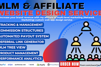 do mlm website, affiliate website, network marketing app