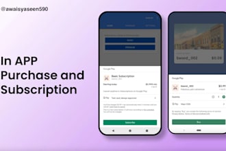 add in app purchases subscriptions in react native and flutter
