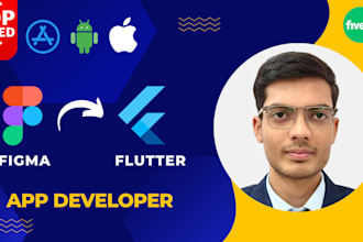 develop flutter front end app design for android and ios