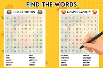 create word search puzzle book for kdp low content book