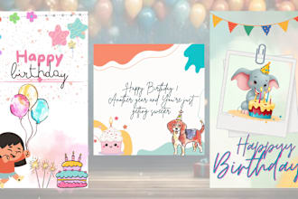 design a creative birthday cards and invitations