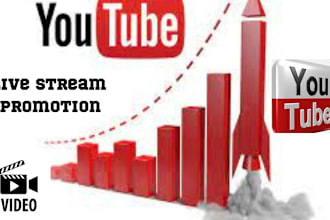 do youtube live stream video promotion, live streaming, chatting stream