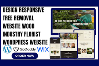 design responsive tree removal website wood industry florist wordpress website