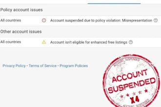 get your google merchant account unsuspended and fix misrepresentation