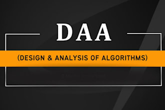 do your design and analysis of algorithms tasks and projects