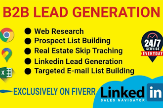 provide b2b warm leads, email and linkedin outreach, cold calling