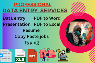 convert  pdf to excel, pdf to word,  ,data entry,  handwritten assignments