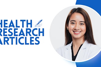 write research articles on health and social sciences