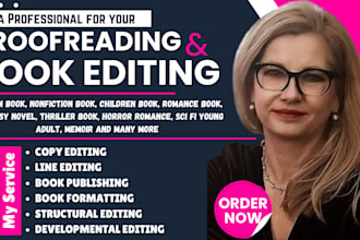 proofread edit format memoir fiction novel fantasy novel nonfiction book editor