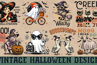 retro vintage halloween t shirt spooky design etsy and merch by amazon