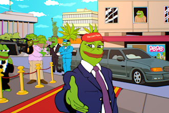 create viral meme coin art, crypto meme art animated video, meme coin promotion
