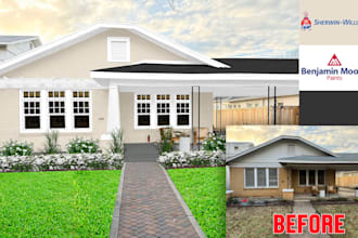 professional house color change and home exterior modernisation