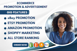 do etsy promotion, ecommerce shopify marketing sales funnel, and ebay promotion