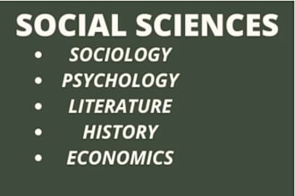 do social sciences, psychology, health sciences, and, literature