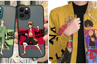 edit, retouch, remove, change anime shopify products photos or images