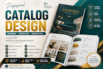 design custom catalog pages and indesign sell sheets