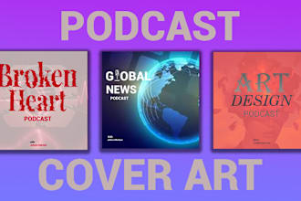 design modern podcast cover art