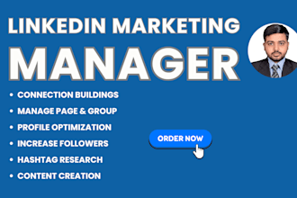 be your linkedin social media marketing manager and content creator