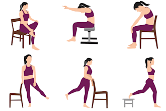 draw exercise medical fitness yoga gym workout sports any pose illustration