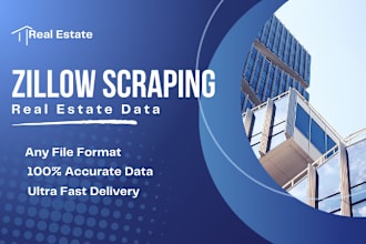 do perfect zillow scraping for real estate within 24 hours
