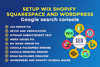 fix google search console errors for wix, shopify, and wordpress