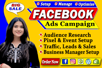 setup and manage facebook ads campaign, ig advertising, run meta ads, shopify ad