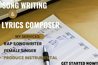 write produce a captivating female song writing custom country songs kids lyrics