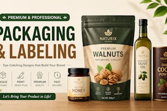 design premium packaging and labels products design