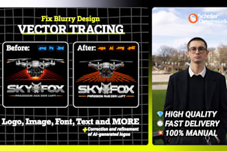 manually vector trace your logo