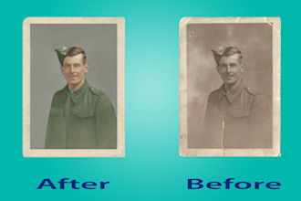 photo restoration retouch and colorize your old photo