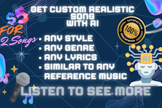do custom songs in pop, rock, indie, folk, blues,rnb,classical, ballad,jazz,punk