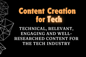 create technically sound content for tech companies