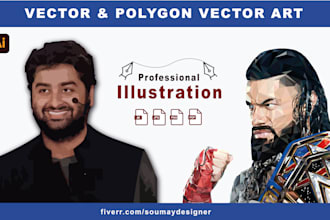 convert anything to digital vector art and polygon vector art