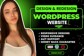 create responsive wordpress website or blog design on bluehost godaddy hostgator
