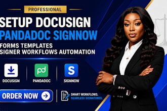 setup docusign pandadoc signnow forms templates signer workflows automation