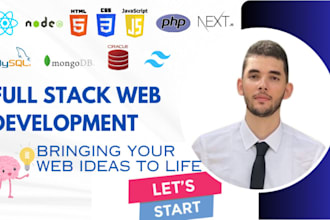 develop a full stack web application or website