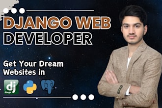 create custom website development as a django react full stack web app developer