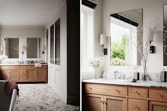 do realistic bathroom interior 3d rendering