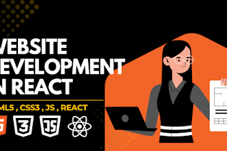 create a responsive website with react, HTML5, CSS,  and  js