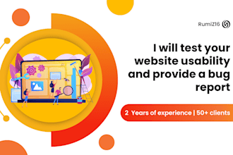 test your website usability and provide a bug report